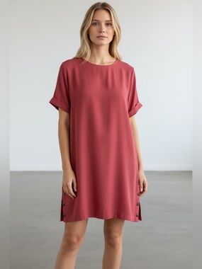 Madewell Journal Side-Button T-shirt Dress